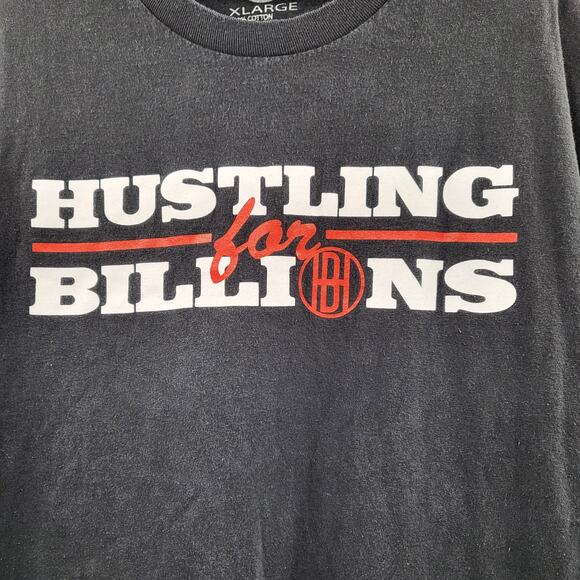 HB Hustling for Billions Black 100% Cotton Short Sleeve T-Shirt Men’s Size XL - Picture 2 of 6